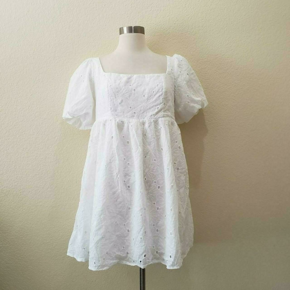 Princess Polly CAMI MINI DRESS WHITE used size 8